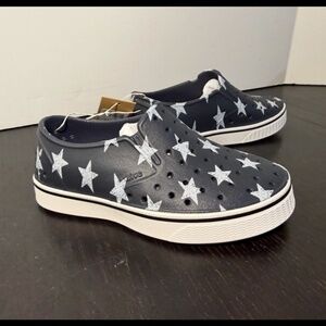 Native Miles Print Slip On Shoes Onyx/Shell White Stars Little Kids/Toddler C10